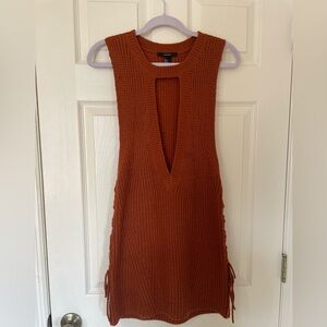 Forever 21 Terracotta Knit Backless Dress